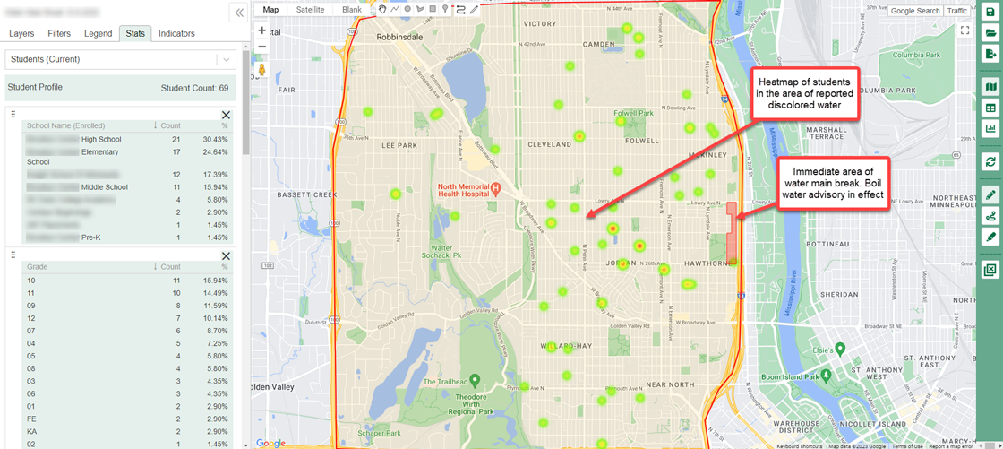Identify Families Within Specific Proximity Image