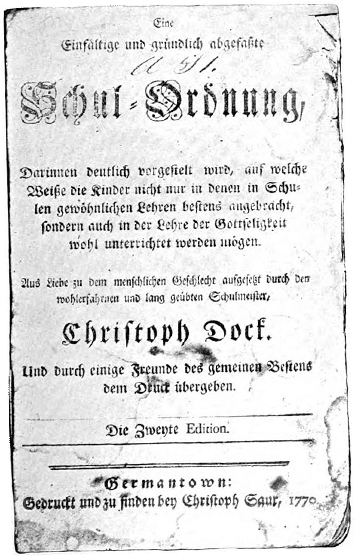 Schul-Ordnung | 1769