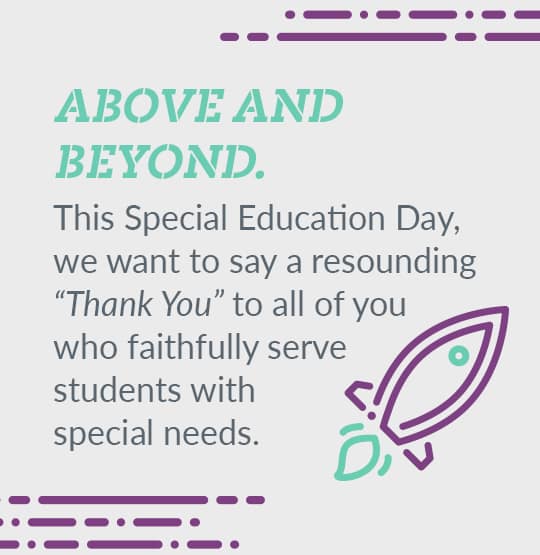 thank to you those working in special education
