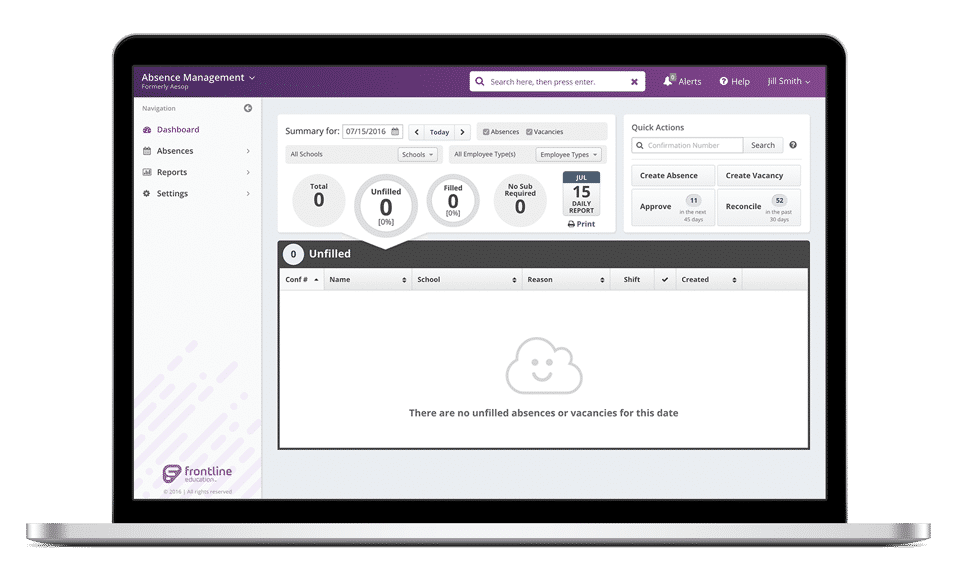 Frontline Absence Management for Small Schools