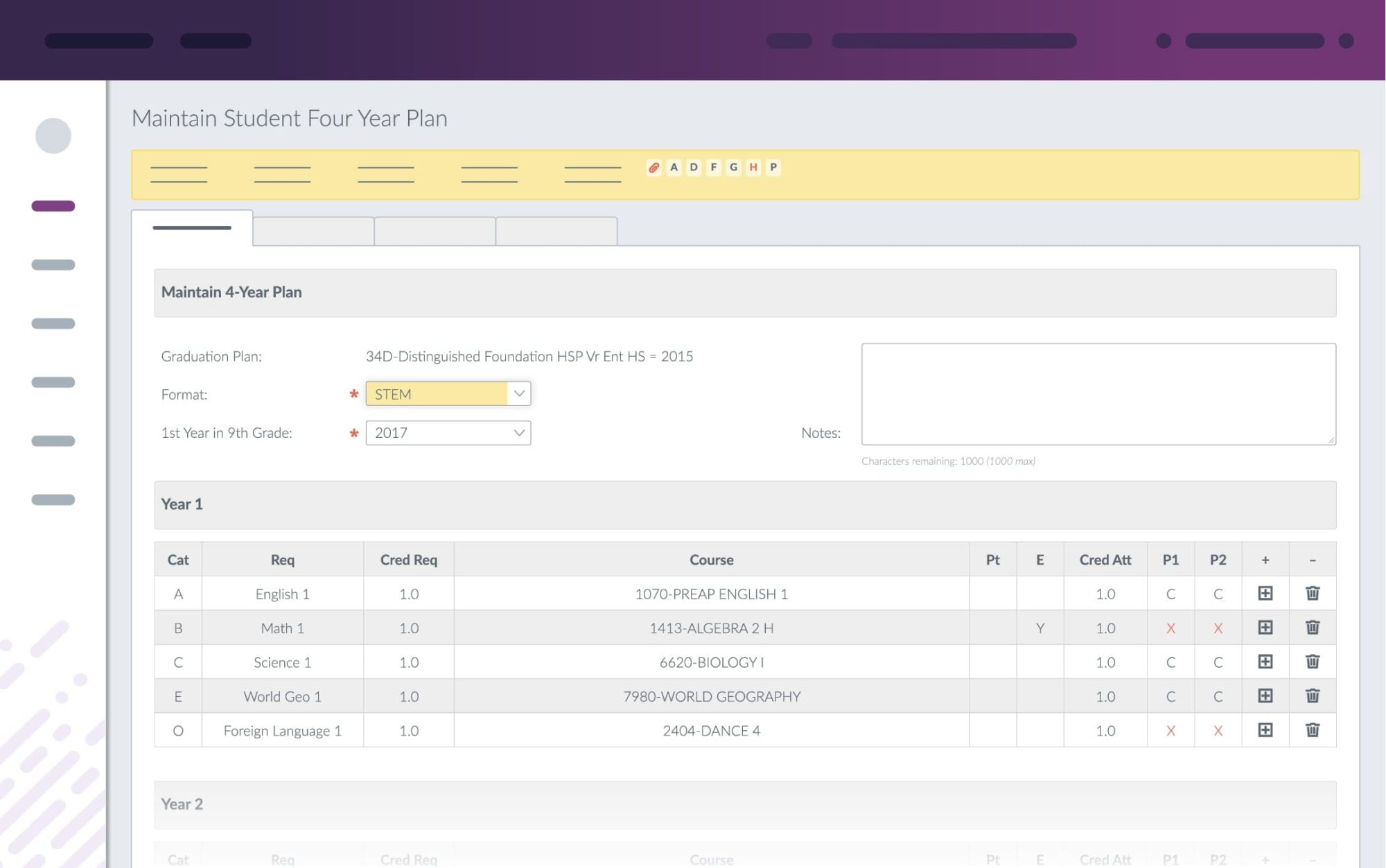 Illustration of the Scheduling Tool available in Frontline's Student Information System