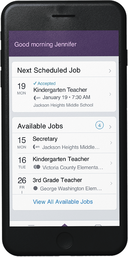 Absence Mobile for substitute teachers