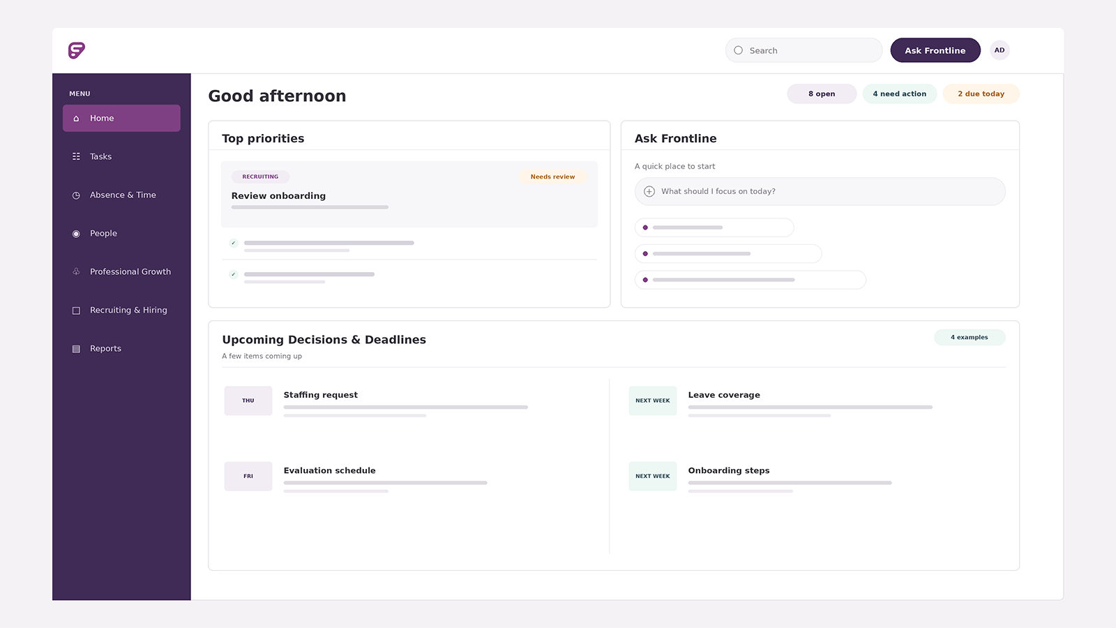 One Workspace dashboard screenshot